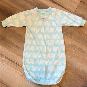 Carter’s Elephant Print Kids Fleece Sleep Sack  - Blue